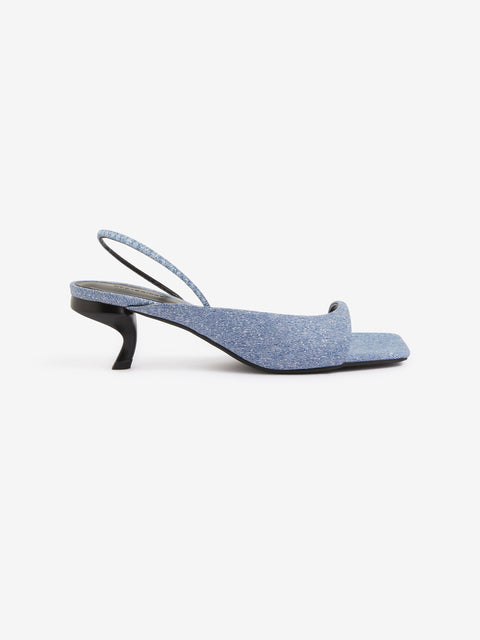 NIKITA KITTEN HEEL - DENIM LEATHER