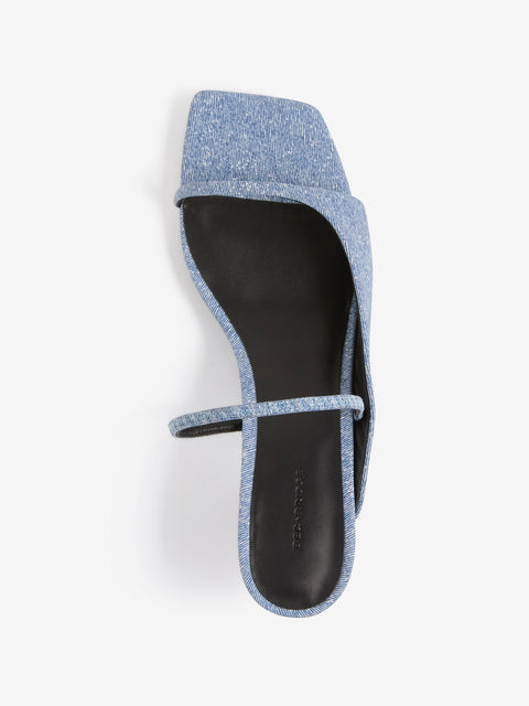 NIKITA KITTEN HEEL - DENIM LEATHER