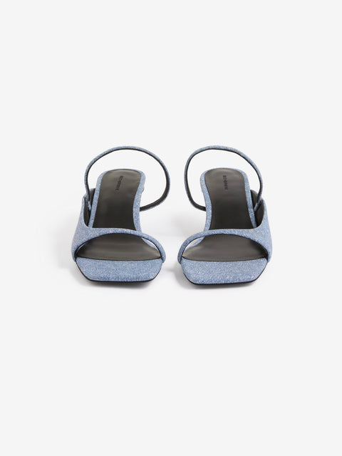 NIKITA KITTEN HEEL - DENIM LEATHER