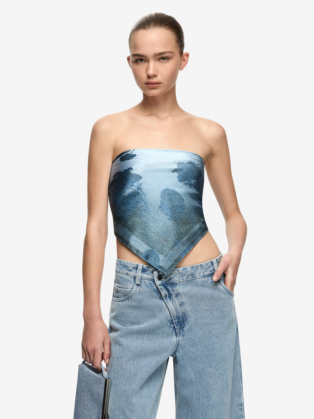 MUSA SCARF - DENIM FLORAL