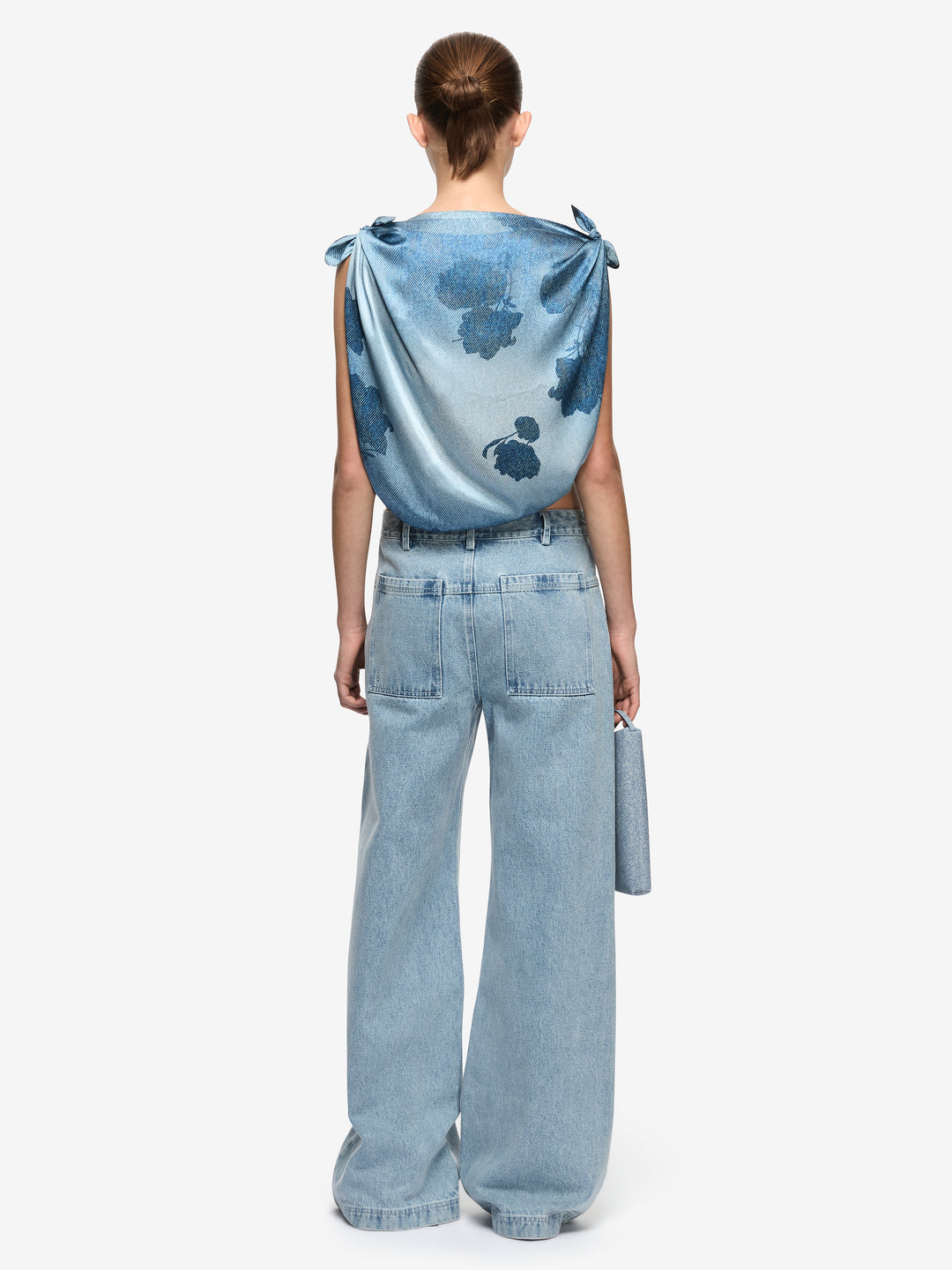 MUSA SCARF - DENIM FLORAL
