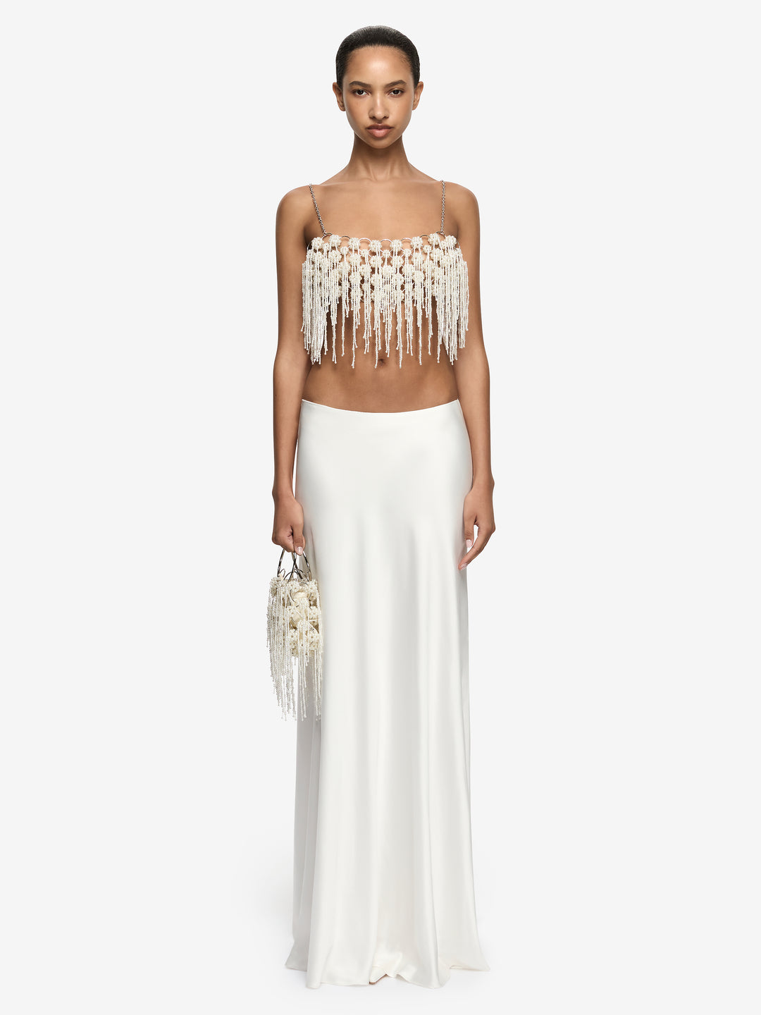 RIO BEAD BAG - PEARL/CHROME