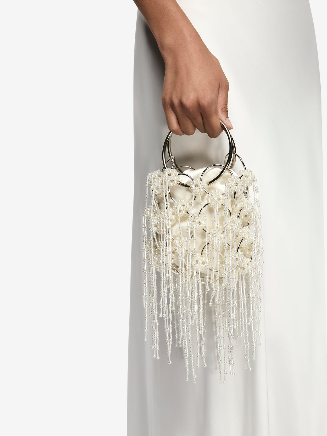 RIO BEAD BAG - PEARL/CHROME