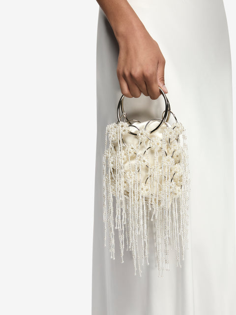 RIO BEAD BAG - PEARL/CHROME