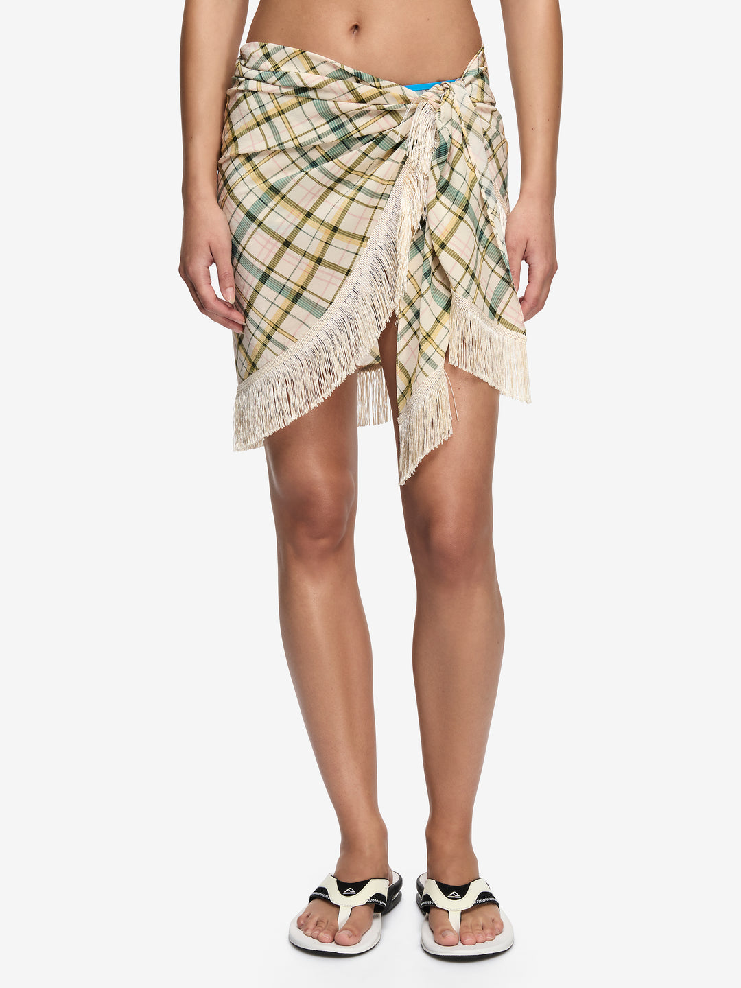 KALEIDOSCOPE SARONG - SEA GLASS CHECK - BEC + BRIDGE
