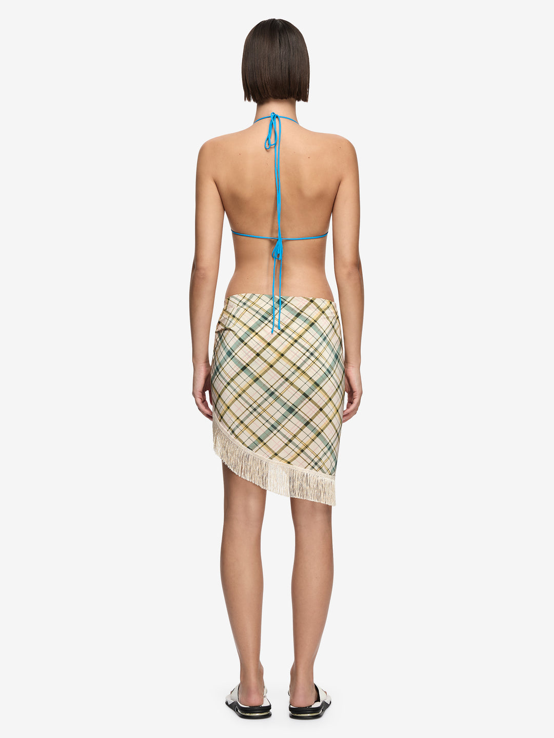 KALEIDOSCOPE SARONG - SEA GLASS CHECK - BEC + BRIDGE