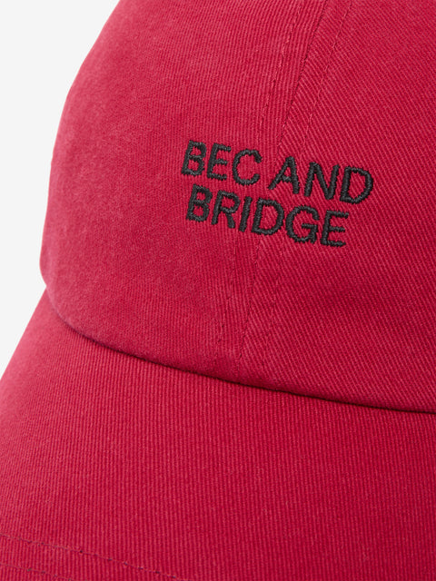 BEC AND BRIDGE SIGNATURE CAP - SCARLET/BLACK