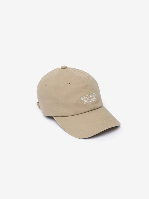 BEC AND BRIDGE SIGNATURE CAP - TAUPE/WHITE