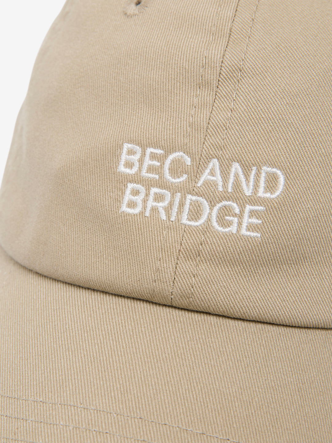 BEC AND BRIDGE SIGNATURE CAP - TAUPE/WHITE