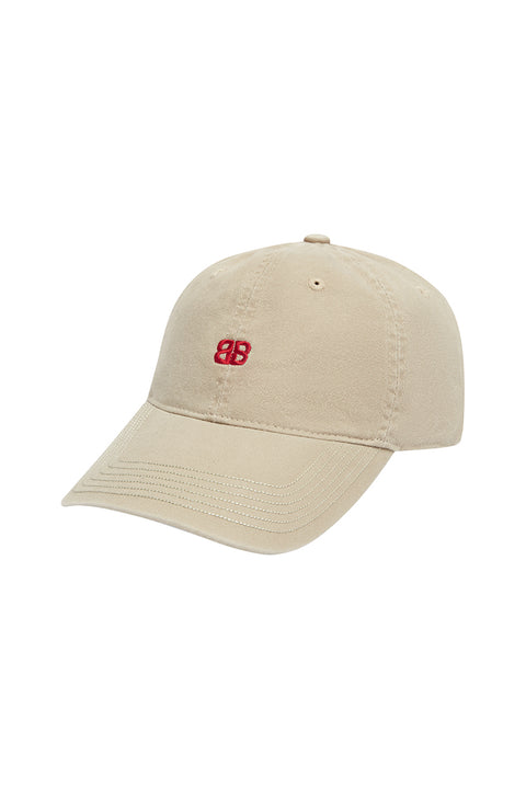 BB LOGO CAP - TAUPEE/RED