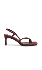 KATE MID HEEL - BURGUNDY SUEDE