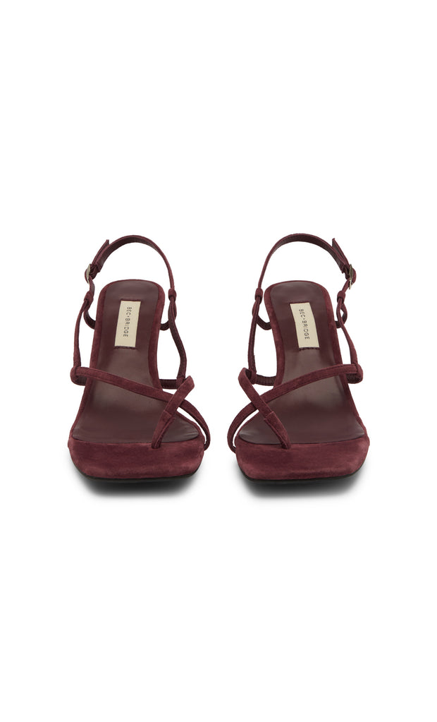 KATE MID HEEL - BURGUNDY SUEDE