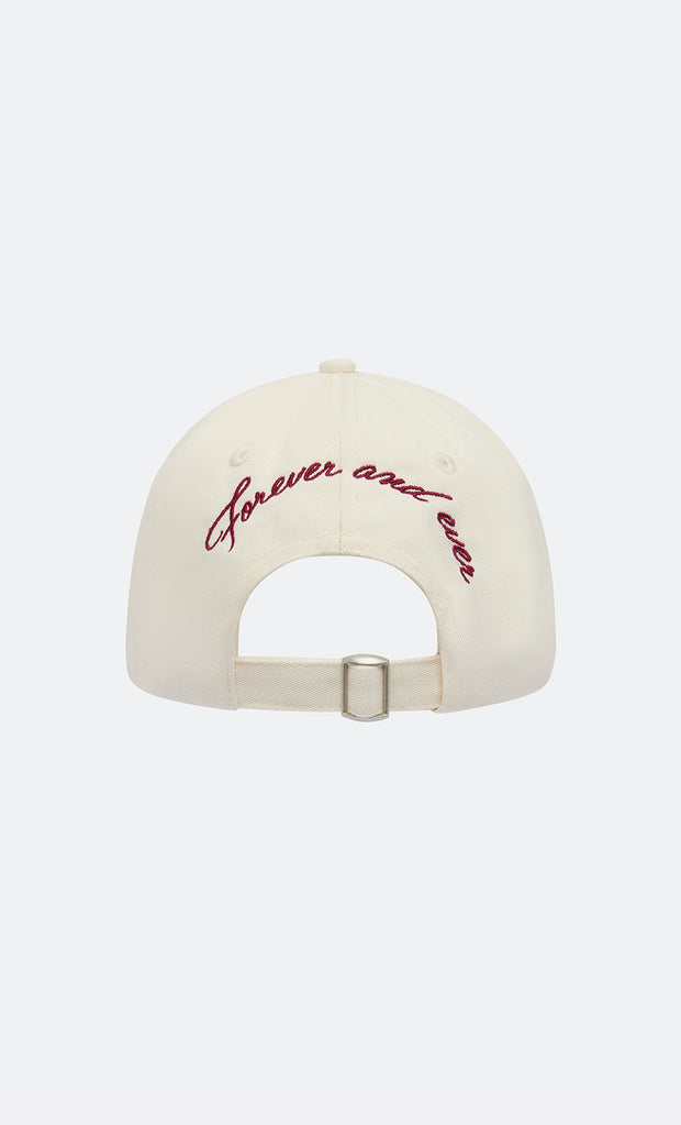 B+B BRIDAL CAP - CREAM/BURGUNDY