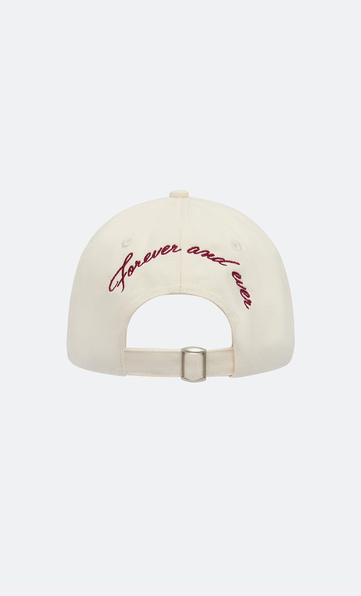 B+B BRIDAL CAP - CREAM/BURGUNDY