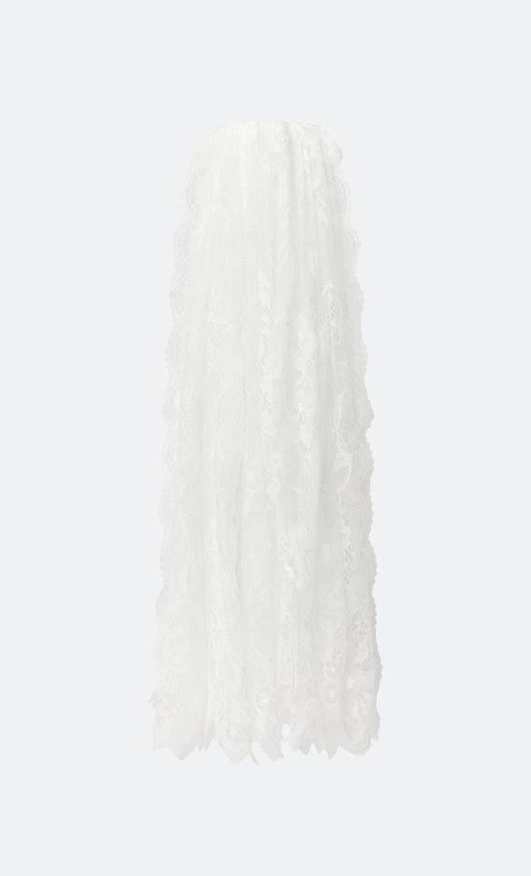 LUCINDA LACE VEIL - WHITE