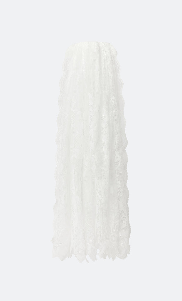 LUCINDA LACE VEIL - WHITE