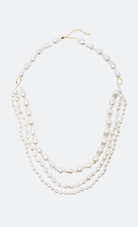 YVETTE BODY CHAIN - WHITE PEARL