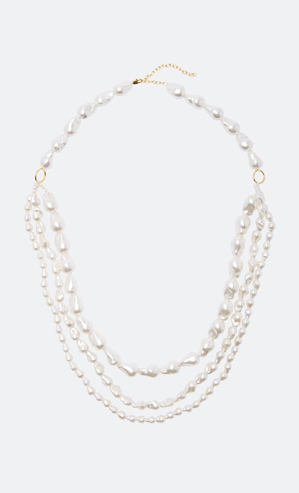 YVETTE BODY CHAIN - WHITE PEARL