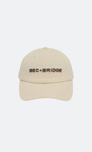 BEC + BRIDGE 3D EMBROIDERY CAP - IVORY/GUNMETAL