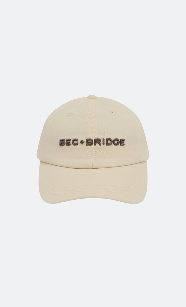 BEC + BRIDGE 3D EMBROIDERY CAP - IVORY/GUNMETAL