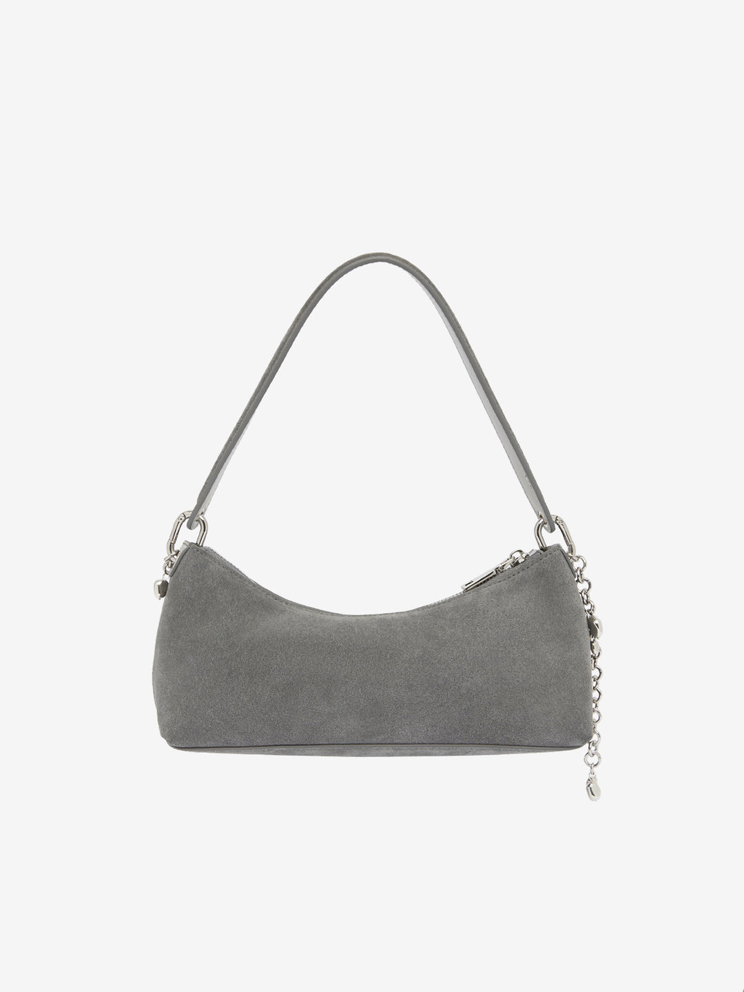 QUINCY SHOULDER BAG - CHARCOAL SUEDE