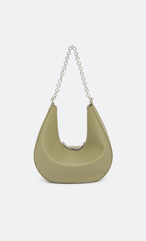 MYRA PETIT SAC BAG - PISTACHIO LEATHER/SILVER