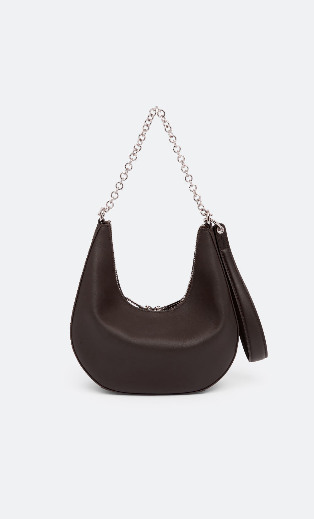 MYRA PETIT SAC BAG - CHOC LEATHER/SILVER