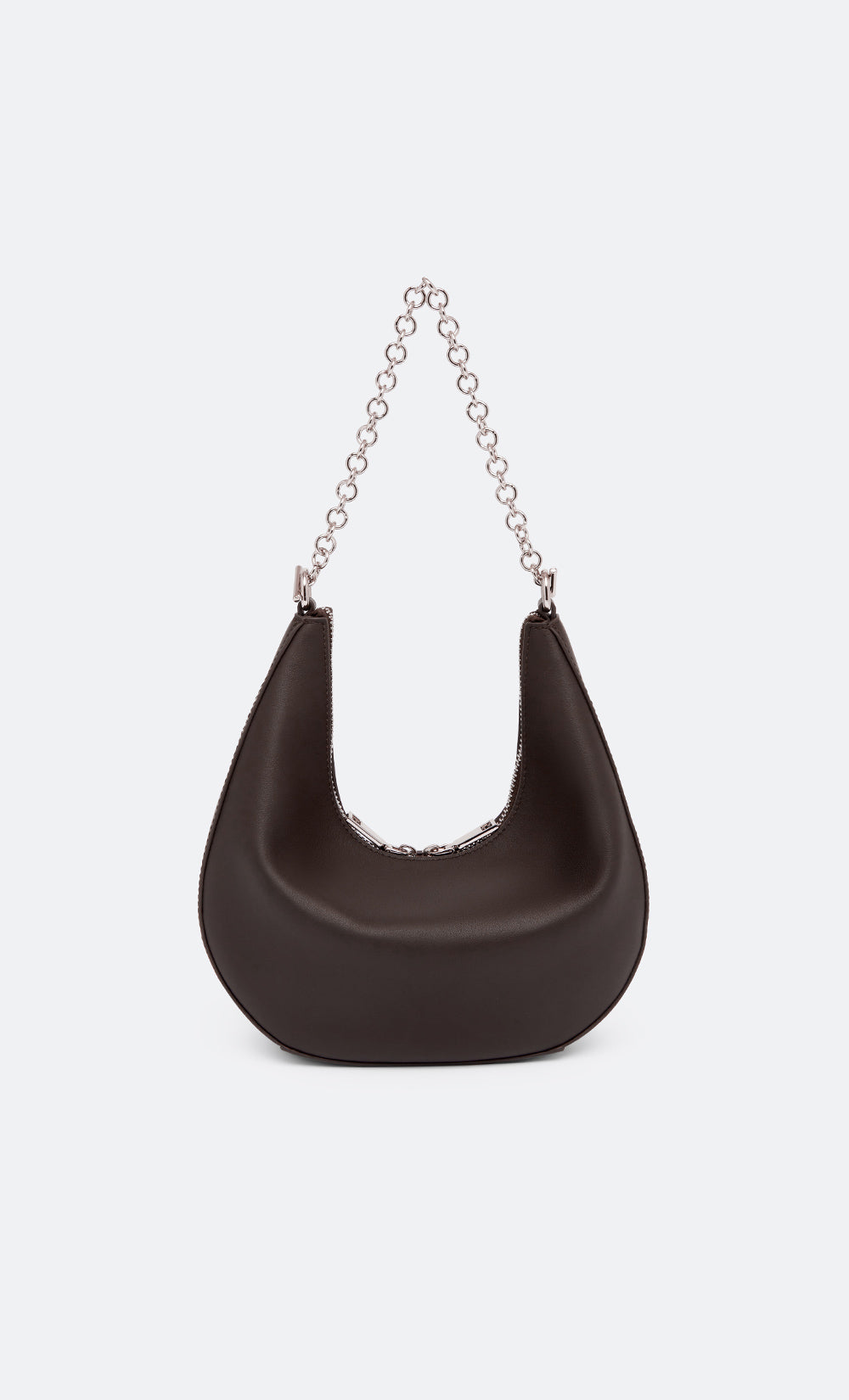 MYRA PETIT SAC BAG - CHOC LEATHER/SILVER