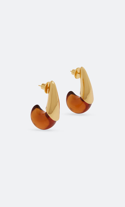 SABLE EARRING - AMBER/GOLD