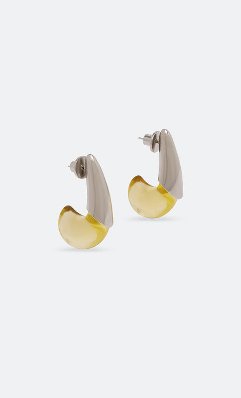 SABLE EARRING - CITRINE/SILVER
