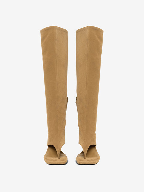 ALIA CUTOUT BOOT - OLIVE OIL SUEDE