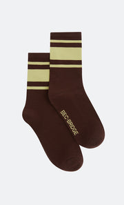 BEC + BRIDGE SOCKS - CHOC/CITRUS/WHITE
