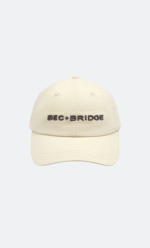 BEC + BRIDGE 3D EMBROIDERY CAP - IVORY/GUNMETAL