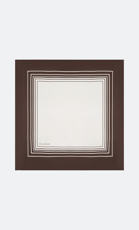 GEO SCARF - DARK CHOC/IVORY GEO