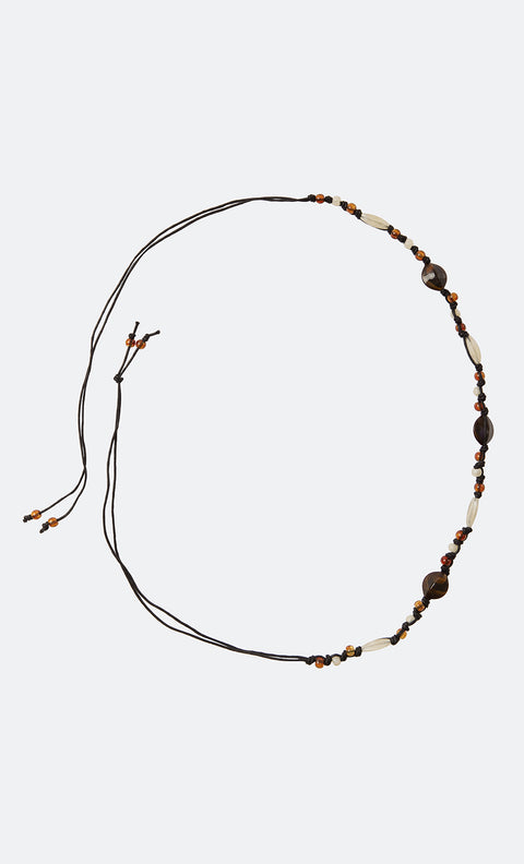 LILLA CROCHET BELT - BLACK/MULTICOLOUR