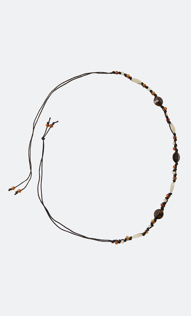 LILLA CROCHET BELT - BLACK/MULTICOLOUR