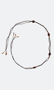 EMBER CROCHET BELT - BLACK/CHOCOLATE