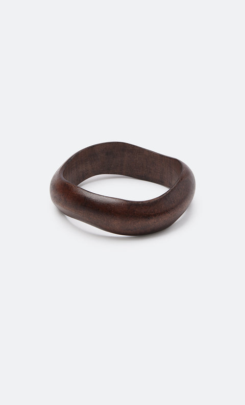 WREN BANGLE STACK - WOOD/SILVER