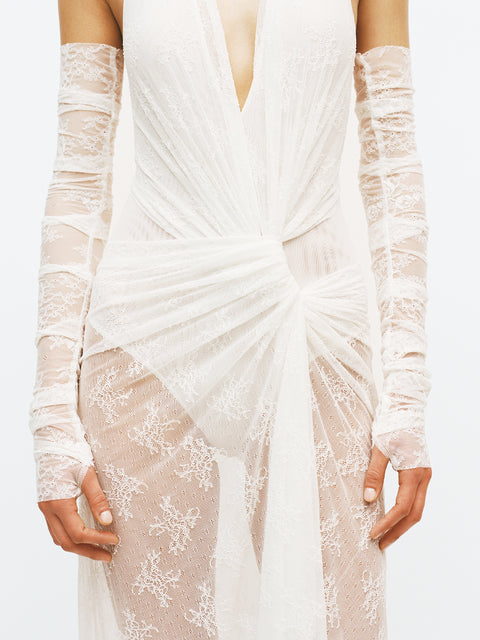 ROSALIND LACE GLOVES - IVORY