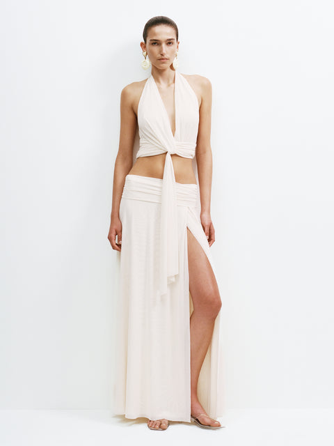ZHARA MAXI SKIRT - BUTTERCREAM