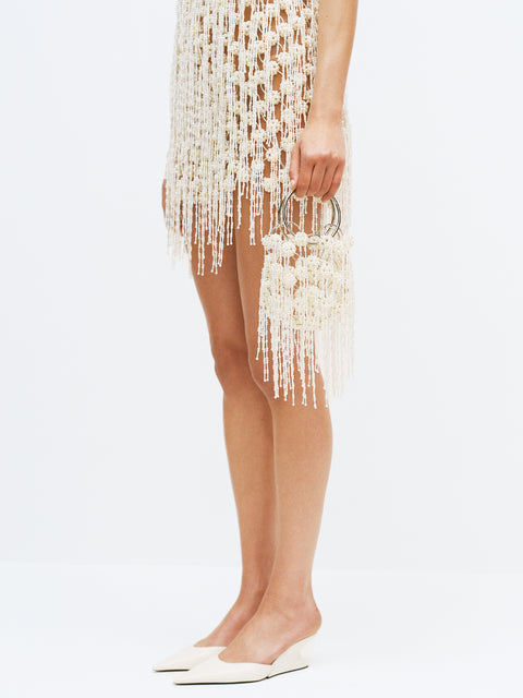 RIO BEAD BAG - PEARL/CHROME