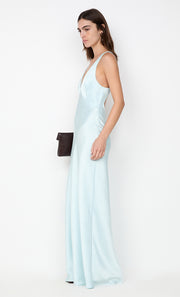 THE DREAMER V NECK DRESS - ARCTIC BLUE
