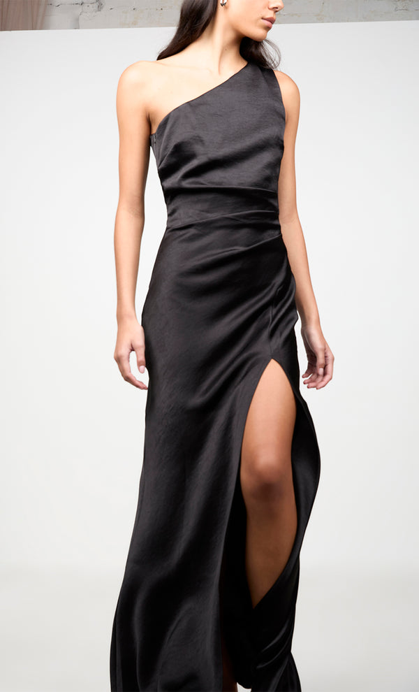 THE DREAMER ASYM DRESS - BLACK