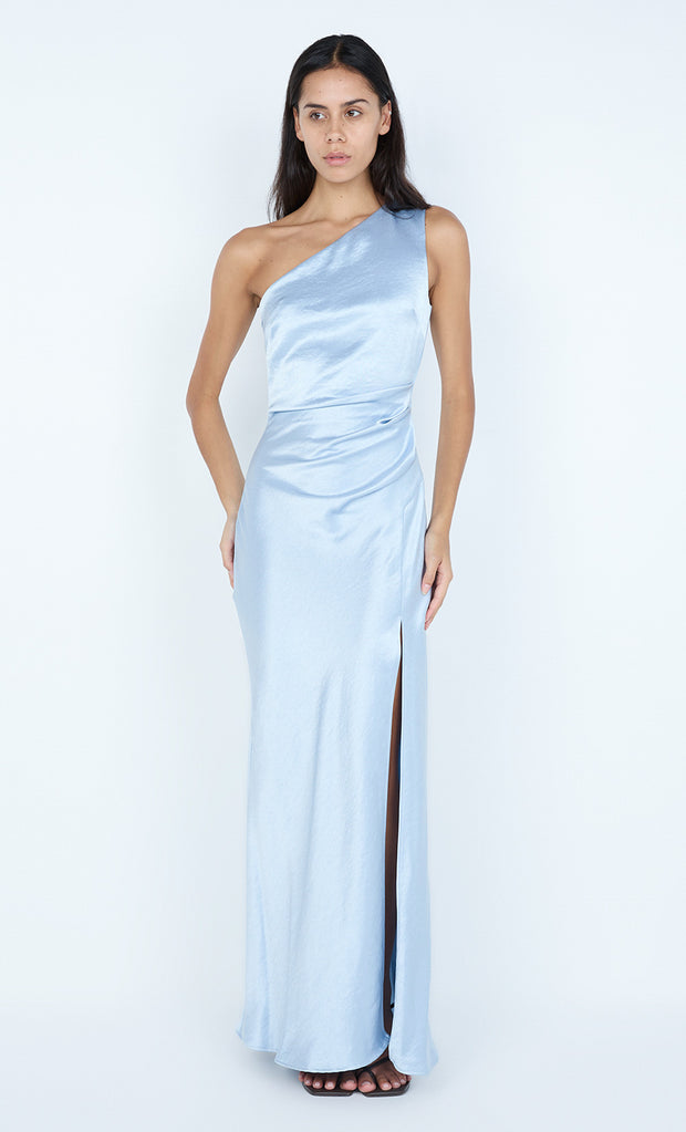 THE DREAMER ASYM DRESS - DUSTY BLUE
