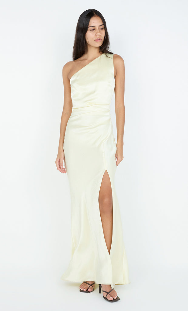 THE DREAMER ASYM DRESS - ICE YELLOW