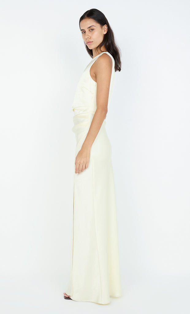 THE DREAMER ASYM DRESS - ICE YELLOW