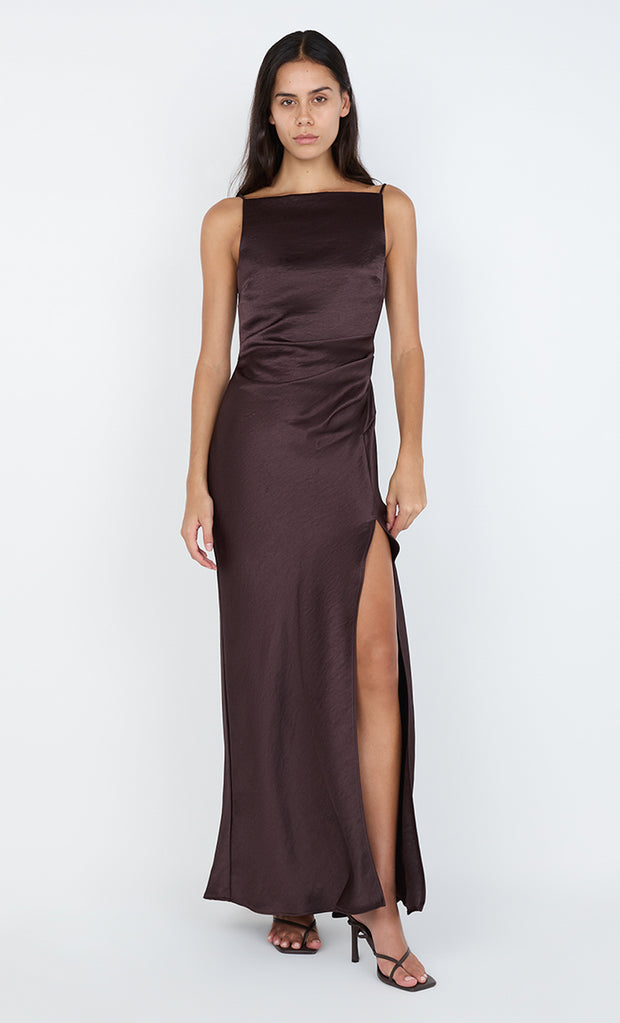 THE DREAMER MAXI DRESS - DARK CHOCOLATE