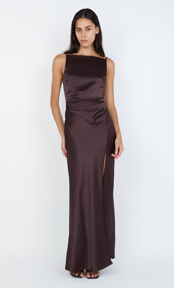 THE DREAMER MAXI DRESS - DARK CHOCOLATE