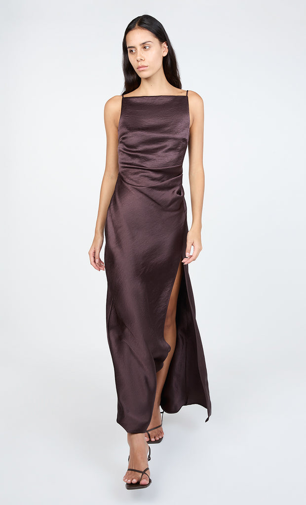 THE DREAMER MAXI DRESS - DARK CHOCOLATE