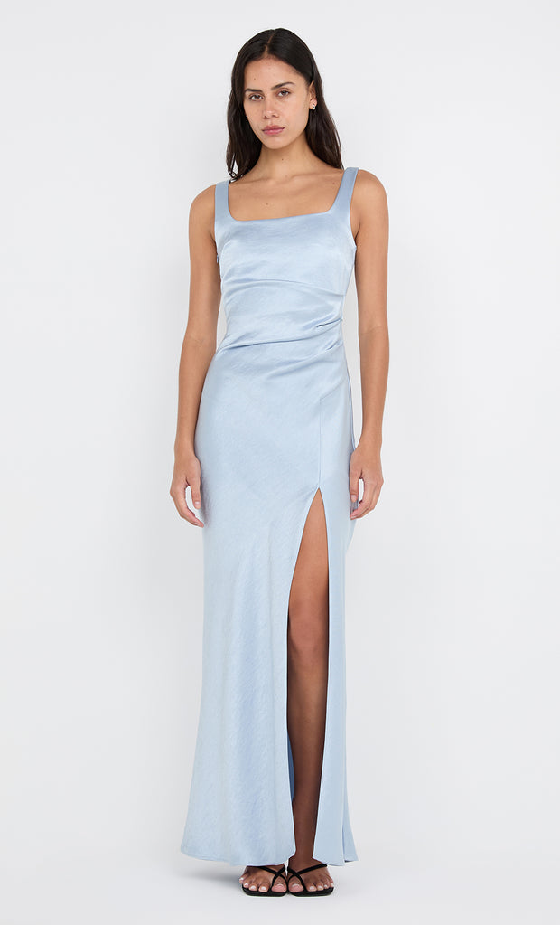 THE DREAMER SQUARE NECK DRESS - DUSTY BLUE